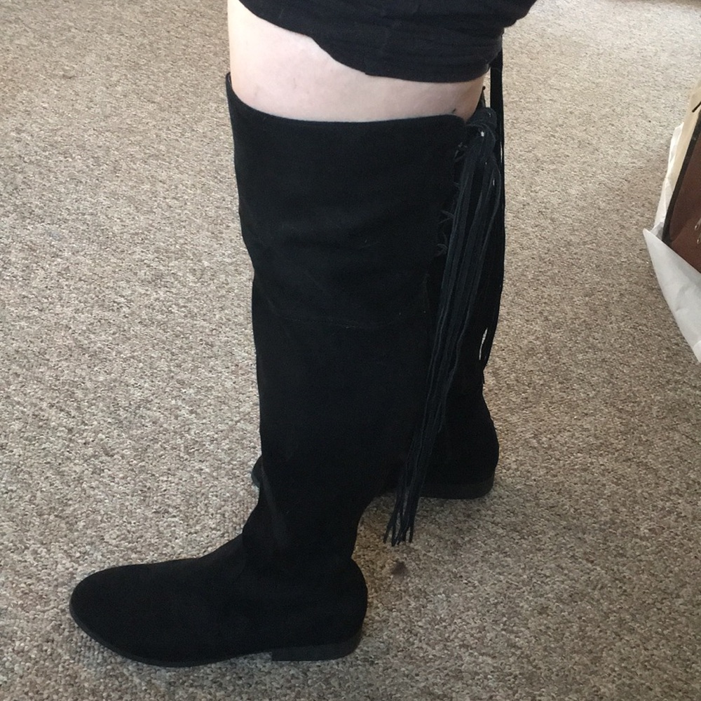 Rowdy Black Leather Boots